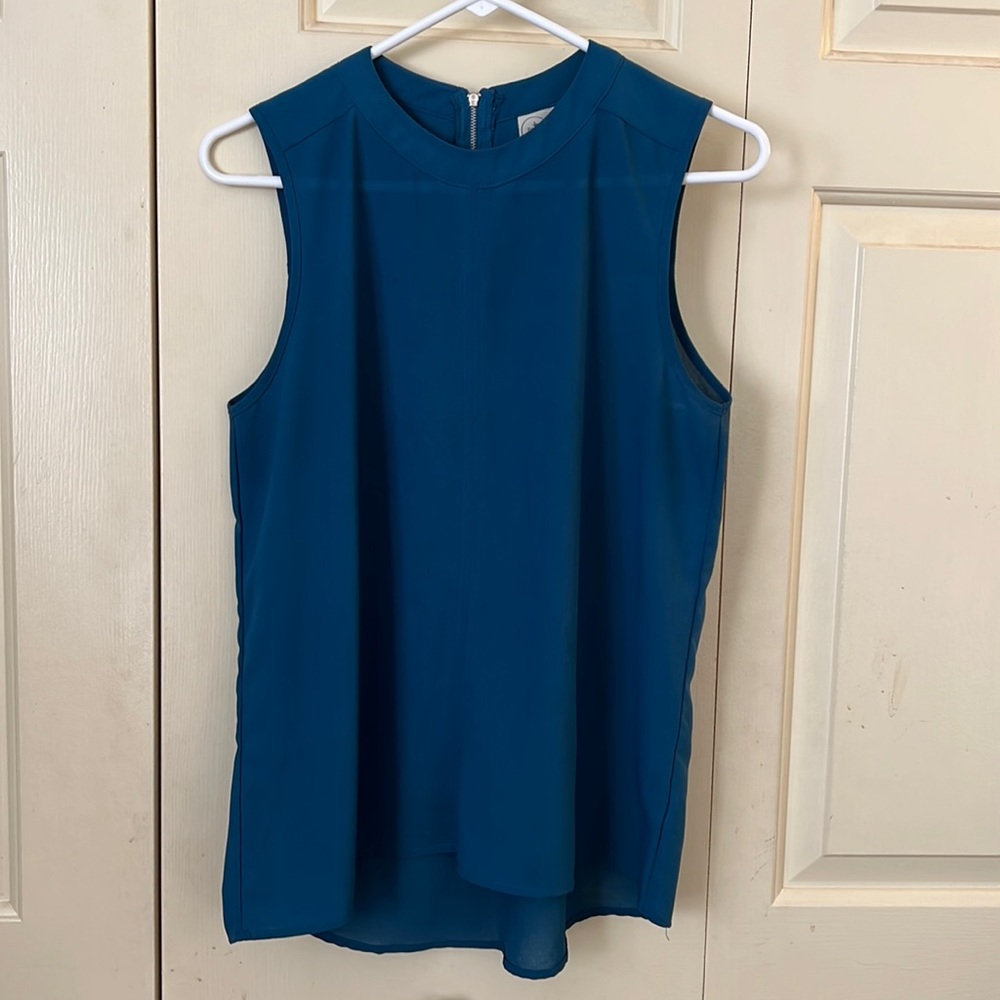 Paper Crane Dark Teal Tank with back zipper size medium